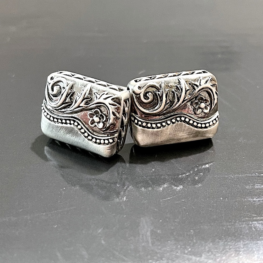 Angelino Antique Style Handmade Metal Cuff Links NWOT - Picture 2 of 4